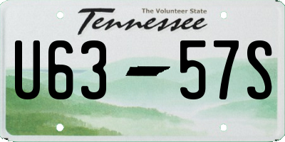 TN license plate U6357S