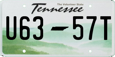 TN license plate U6357T