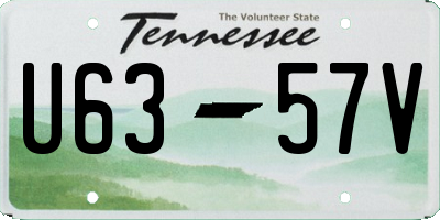 TN license plate U6357V
