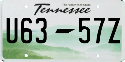 TN license plate U6357Z