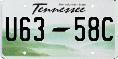 TN license plate U6358C