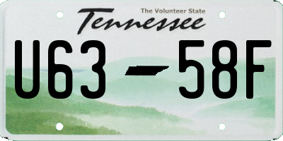 TN license plate U6358F