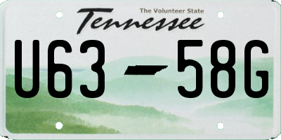 TN license plate U6358G