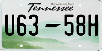 TN license plate U6358H