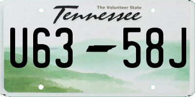 TN license plate U6358J