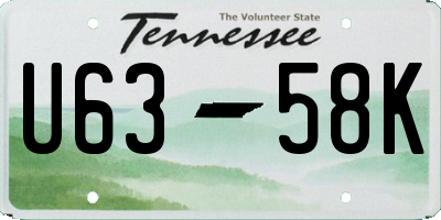 TN license plate U6358K