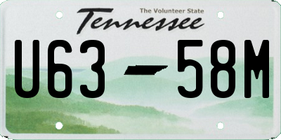 TN license plate U6358M