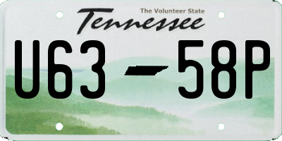 TN license plate U6358P