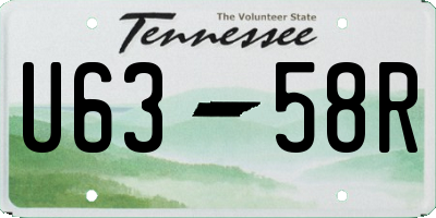 TN license plate U6358R