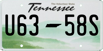 TN license plate U6358S
