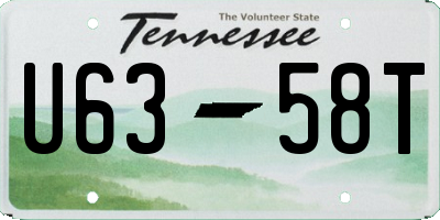 TN license plate U6358T