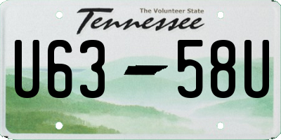 TN license plate U6358U