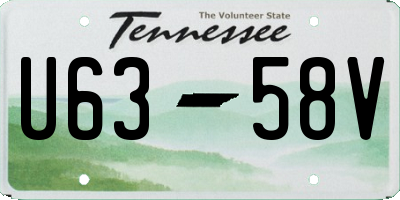 TN license plate U6358V