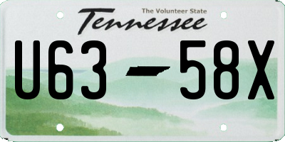 TN license plate U6358X