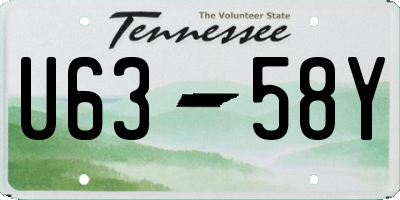 TN license plate U6358Y
