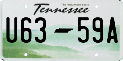 TN license plate U6359A