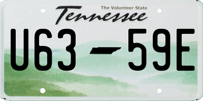 TN license plate U6359E
