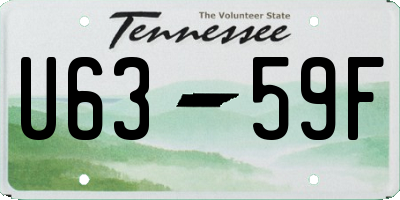 TN license plate U6359F