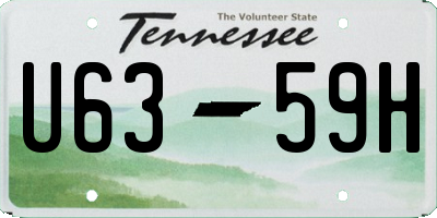 TN license plate U6359H