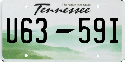 TN license plate U6359I