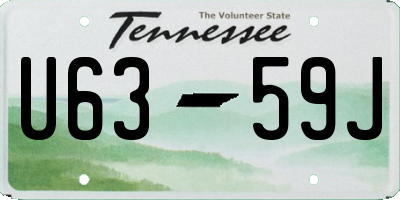 TN license plate U6359J