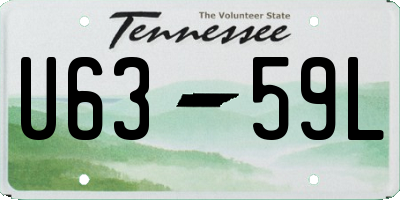 TN license plate U6359L
