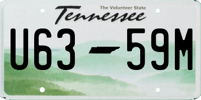 TN license plate U6359M
