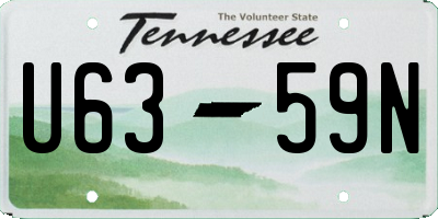 TN license plate U6359N