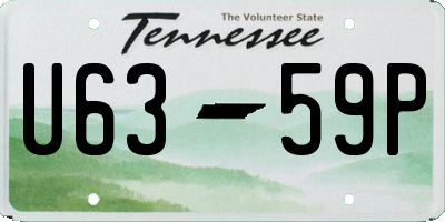 TN license plate U6359P