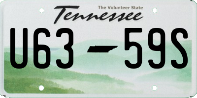 TN license plate U6359S