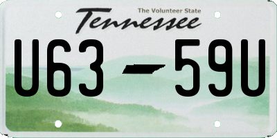 TN license plate U6359U
