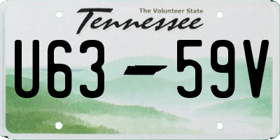 TN license plate U6359V