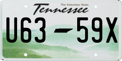 TN license plate U6359X