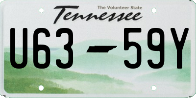 TN license plate U6359Y