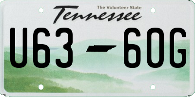 TN license plate U6360G