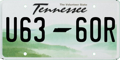 TN license plate U6360R