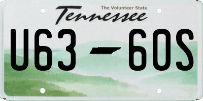 TN license plate U6360S