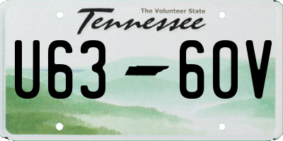 TN license plate U6360V