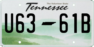 TN license plate U6361B