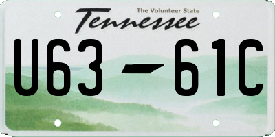 TN license plate U6361C