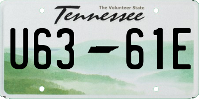 TN license plate U6361E