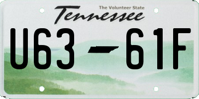 TN license plate U6361F