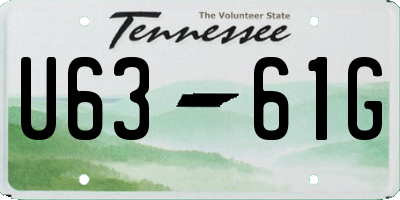 TN license plate U6361G