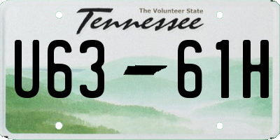 TN license plate U6361H