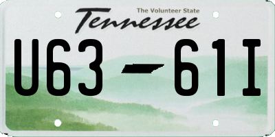 TN license plate U6361I