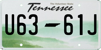 TN license plate U6361J
