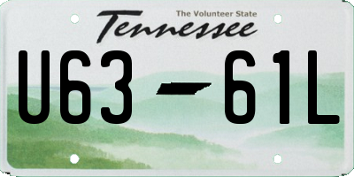 TN license plate U6361L