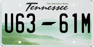 TN license plate U6361M
