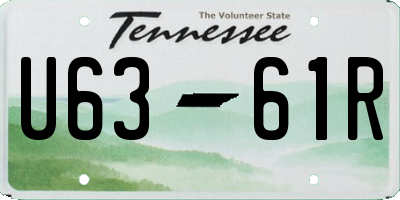 TN license plate U6361R