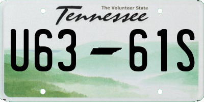 TN license plate U6361S